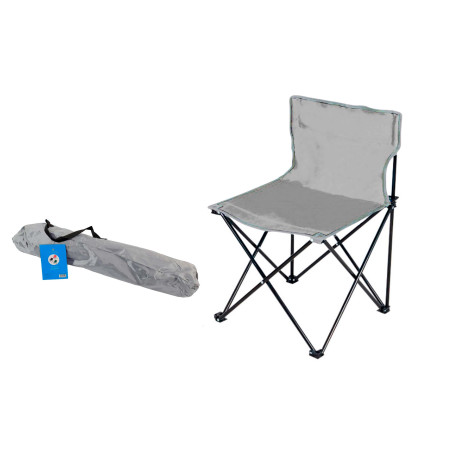 Silla de camping plegable gris