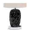 Lámpara para mesa con base de cerámica y metal - Negro
