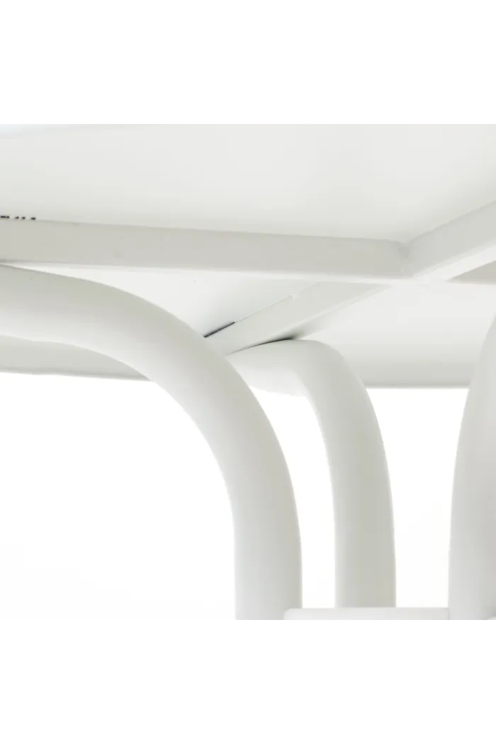 Mesa de metal Ø60 cm - Blanco