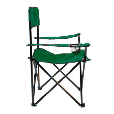 Silla de camping plegable con reposabrazos - Verde