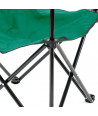 Silla de camping plegable con reposabrazos - Verde