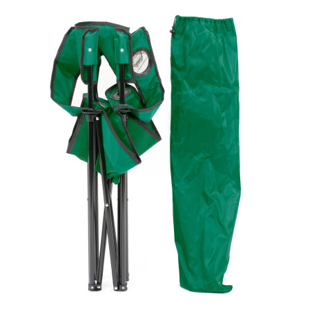 Silla de camping plegable con reposabrazos - Verde