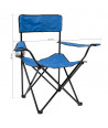 Silla de camping plegable con reposabrazos - Azul