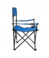 Silla de camping plegable con reposabrazos - Azul