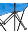 Silla de camping plegable con reposabrazos - Azul