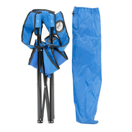 Silla de camping plegable con reposabrazos - Azul