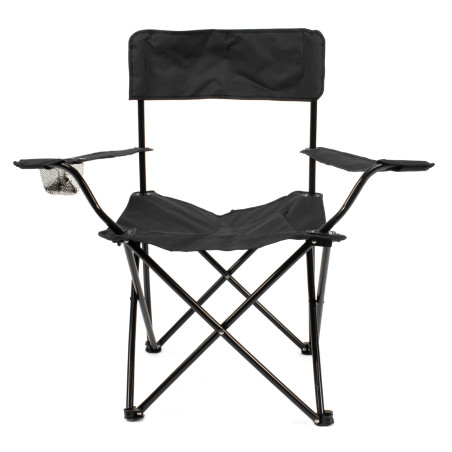 SILLA CAMPING PLEGABLE NEGRA 50X81X80