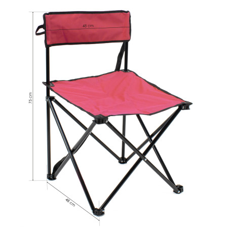 Silla de camping plegable - Rojo