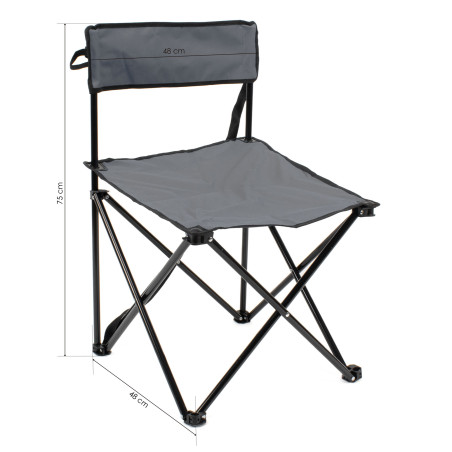 Silla de camping plegable - Gris