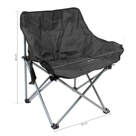 Silla de camping plegable - Negro