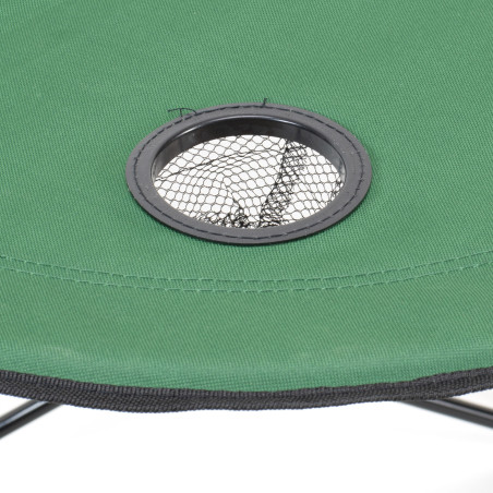 Mesa redonda de camping plegable - Verde