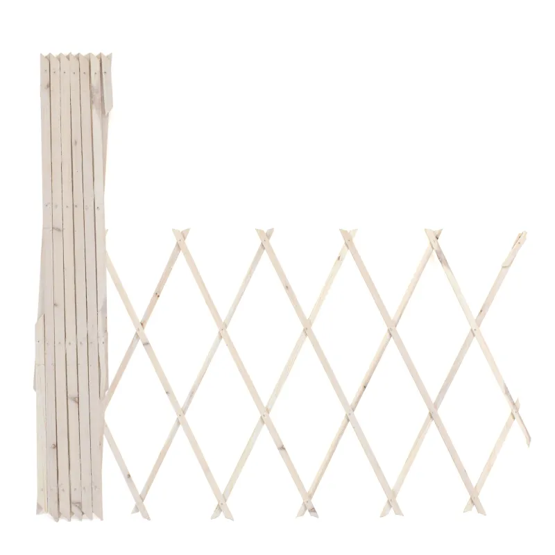 Celosía Extensible de Madera Decapada para Jardín de 180x30 cm
