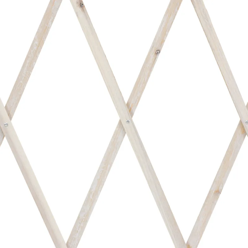 Celosía Extensible de Madera Decapada para Jardín de 180x30 cm