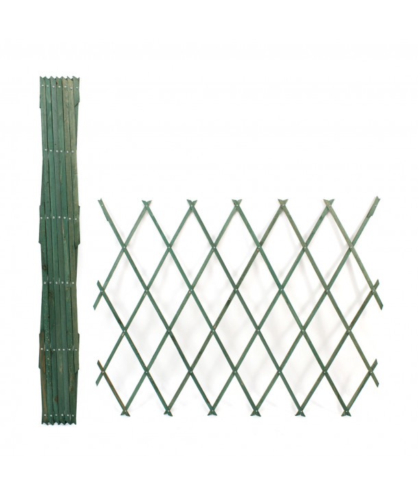 Celosía extensible de madera para jardín 180x90 cm - Verde