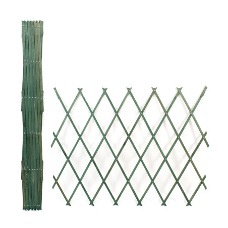 Celosía extensible de madera para jardín 180x90 cm - Verde