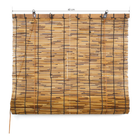 Persiana enrollable de bambú (60 x 140 cm) - Marrón