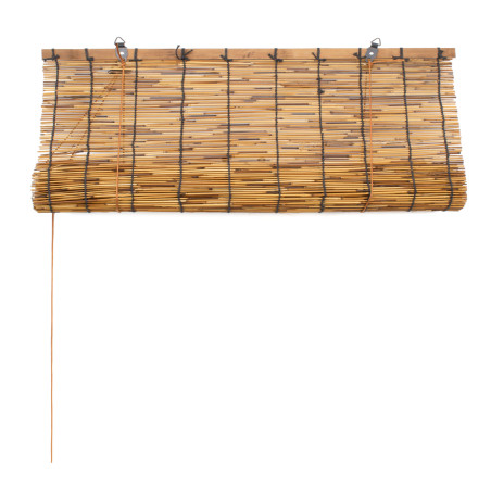 Persiana enrollable de bambú (60 x 140 cm) - Marrón