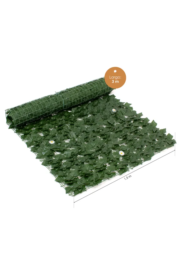 Seto de enredadera artificial 1,5x3 m - Verde Oscuro