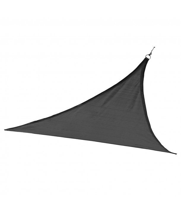 Toldo vela triangular 3,6x3,6 m - Negro