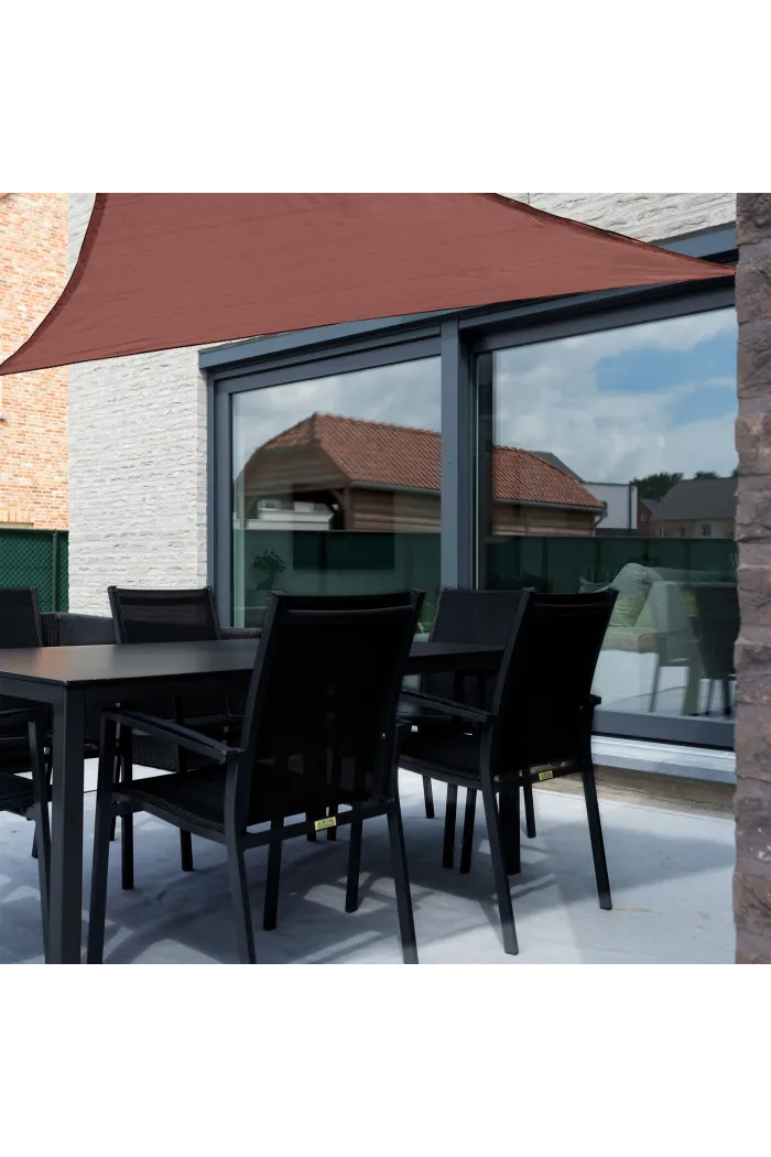 TOLDO VELA TRIANGULAR GRANATE 3X3X3M