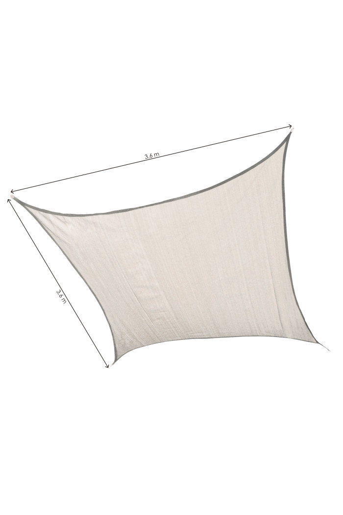 TOLDO VELA CUADRADO BEIGE 3,6X3,6m