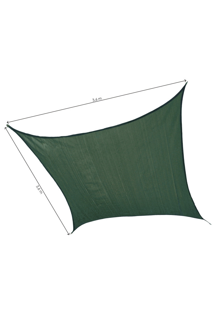 TOLDO VELA CUADRADO VERDE 3,6X3,6m