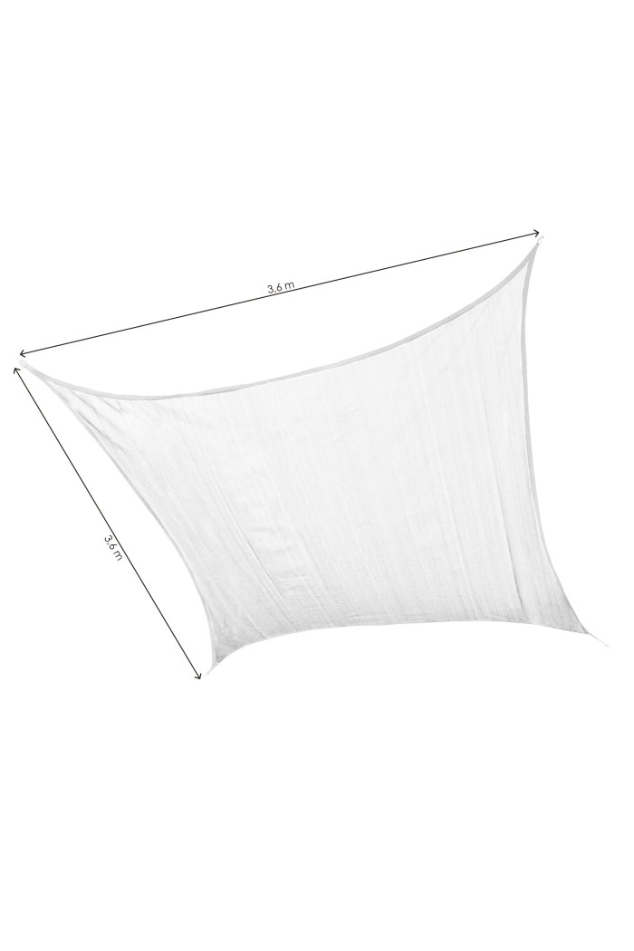 TOLDO VELA CUADRADO BLANCO 3,6X3,6m