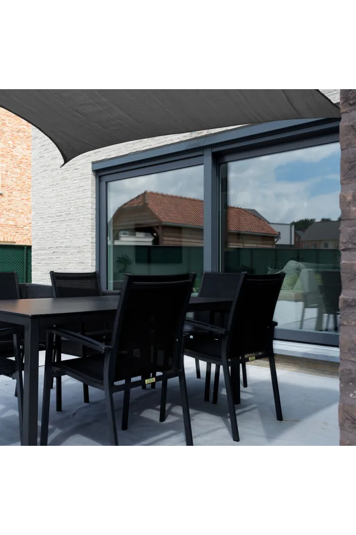 TOLDO VELA CUADRADO NEGRO 3,6X3,6M