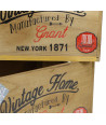 Set 2 cajas madera con pizarra vintage home
