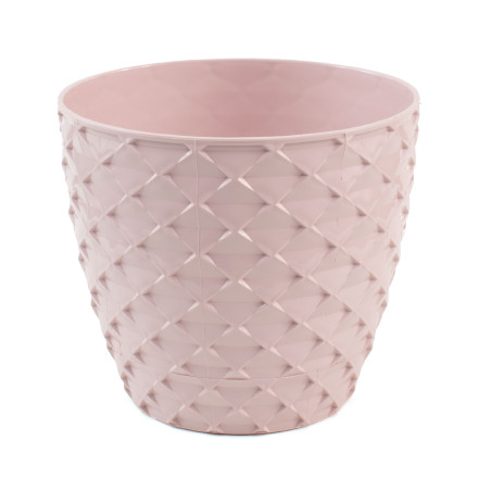 Maceta PVC con plato - Rosa