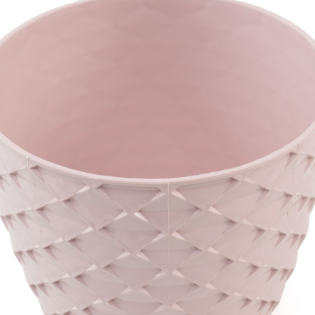 Maceta PVC con plato - Rosa