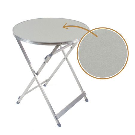 Mesa redonda (Ø60 cm) plegable - Gris