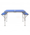 Conjunto de mesa plegable para camping - Azul