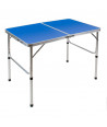 Mesa plegable camping (96x60 cm) aluminio - Azul