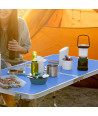 Mesa plegable camping (96x60 cm) aluminio - Azul