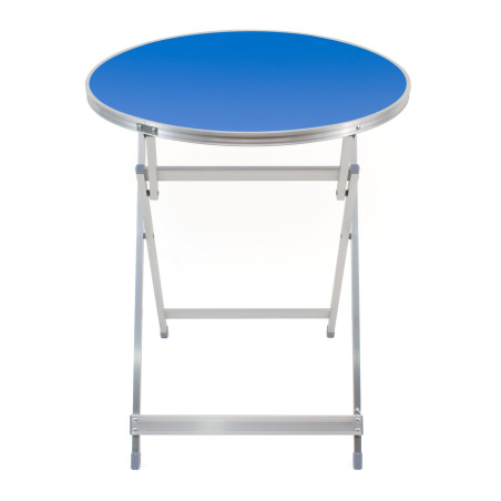 Mesa redonda (Ø60 cm) plegable - Azul