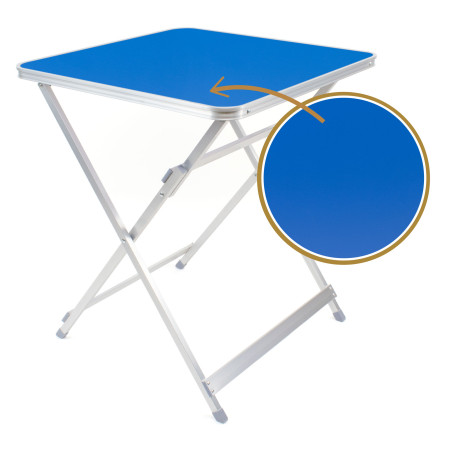 Mesa cuadrada (60x60 cm) plegable - Azul