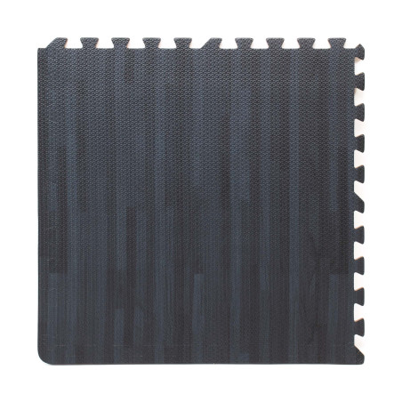 Alfombra puzzle 4 uds parqué madera gris oscuro 60 cm