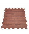 Alfombra puzzle 9 uds parqué madera oscura (30x30 cm)