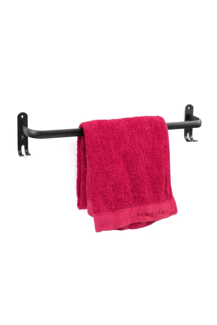 Toallero para pared aluminio - Negro