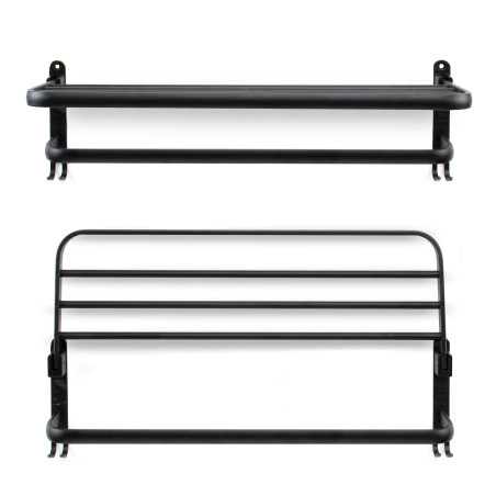 Toallero doble para pared aluminio - Negro