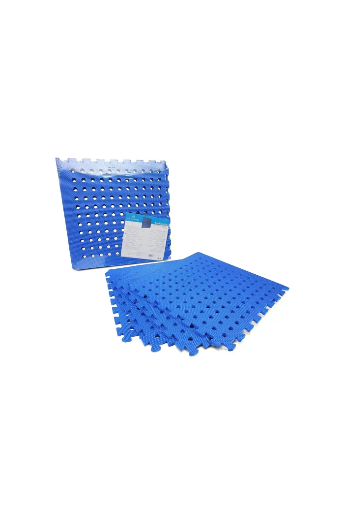 Alfombra puzzle 4 piezas de 50x50 - Azul Agujeros