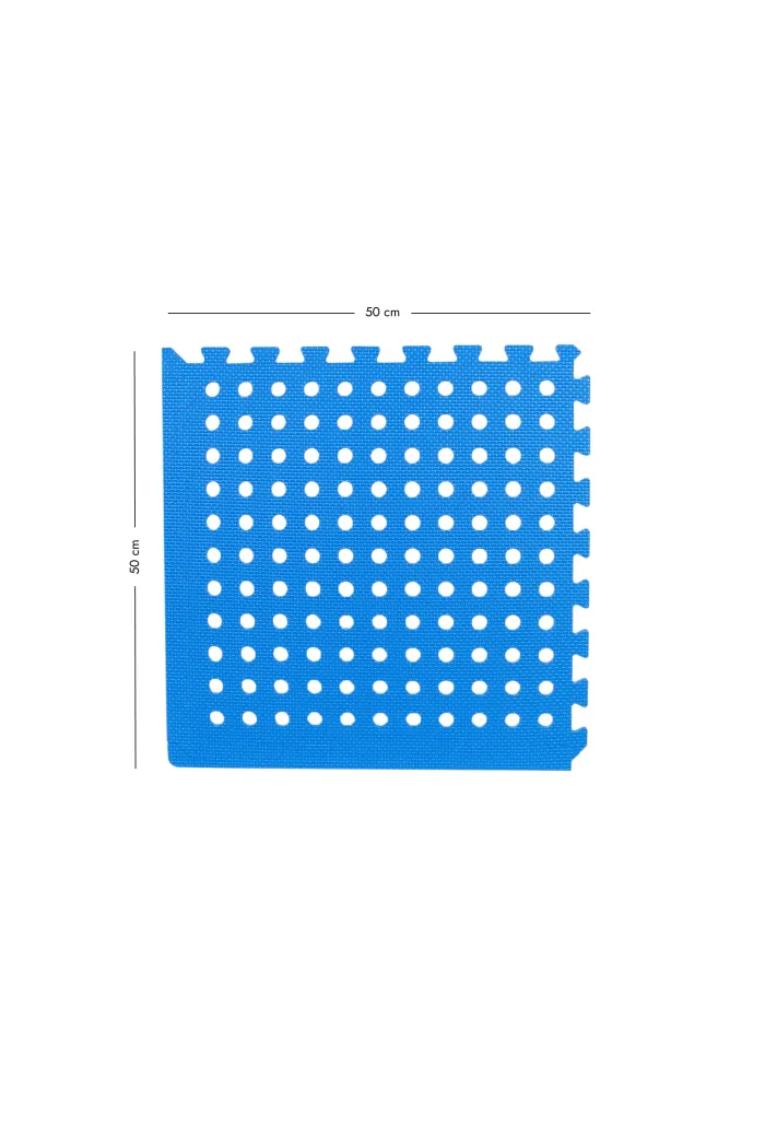 Alfombra puzzle 4 piezas de 50x50 - Azul Agujeros