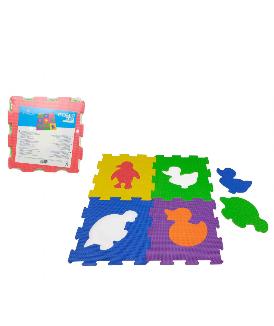 Alfombra puzzle animales infantil 9 piezas (30 x 30 cm) - THE