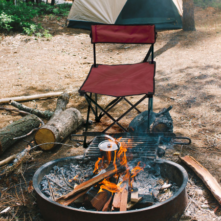 Silla de camping plegable - Rojo