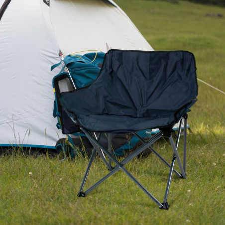 SILLA CAMPING PLEGABLE AZUL 66X52X65