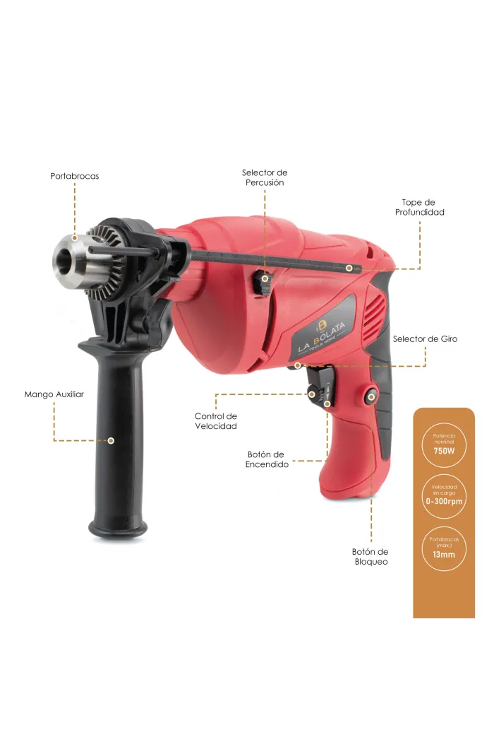 TALADRO DE IMPACTO 750 W
