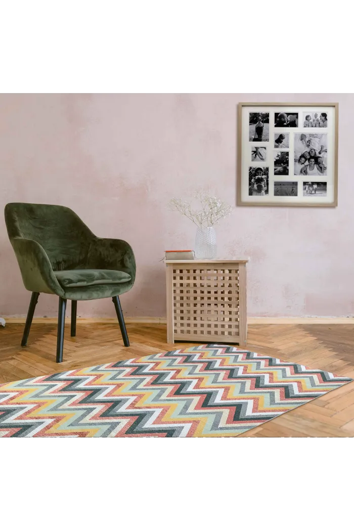 Alfombra chenilla zig zag (180x120 cm)