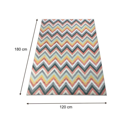 Alfombra chenilla zig zag (180x120 cm)