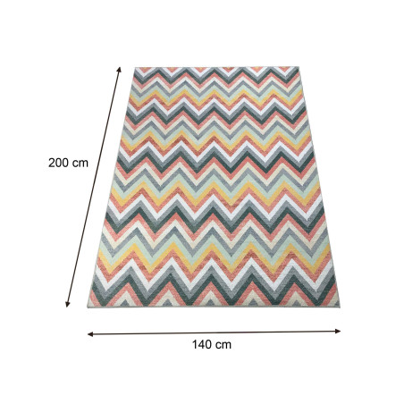 Alfombra chenilla zig zag (200x140 cm)